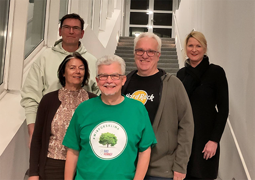 Bilden den Gründungsvorstand des Vereins „Wir fürs Klima“: Brigitte Windoffer (v.r.), Thomas Rohde, Guido Düren, Beate Kummer und Andreas Kadelke.